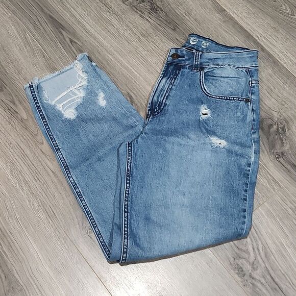 Rewash Rugged Raw Hem Soft High Waisted Jeans - Picture 1 of 7
